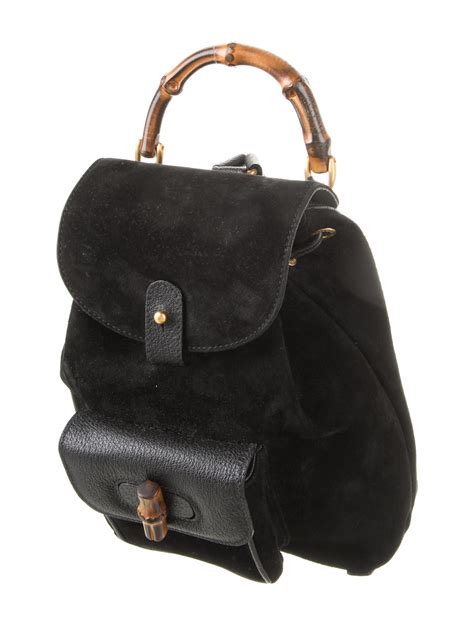 black suede gucci backpack